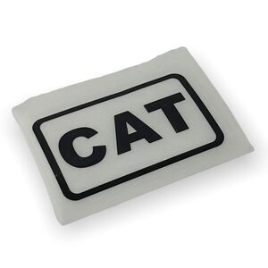 NWT CAT Clear Transparent Vinyl Sticker